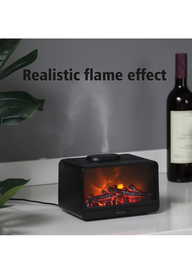 Generic - Essential Oil Diffuser Flame Fireplace 300ml Aromatherapy Diffuser Ultrasonic Cool Mist Humidifier with Multiple Mist Mode, Timer and Waterless Auto Off for Home Room Office - Image 1