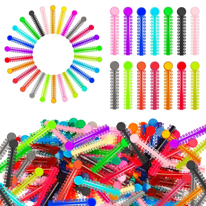Nuanchu 2080 Orings Multicolor Orthodontic Ligature Ties Elastic Teeth Orthodontic Ligature Rubber Bands for Braces