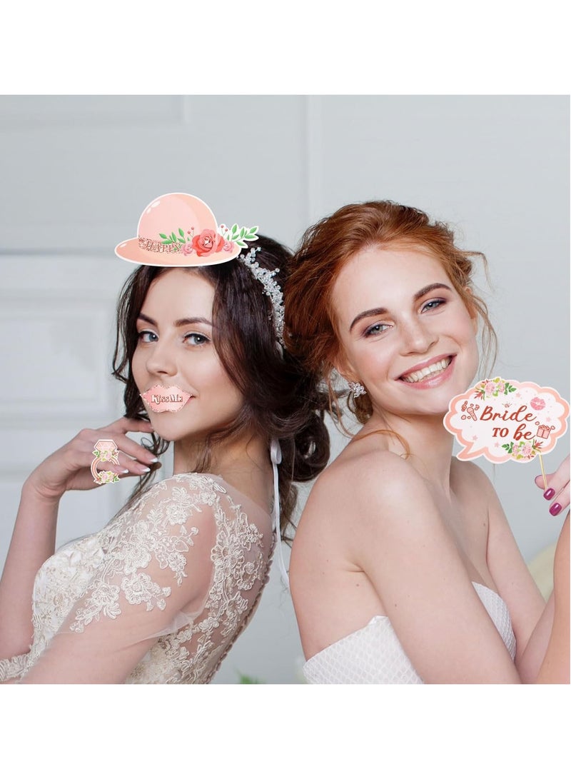 كينجمازي 34 قطعة زفاف العروس كشك صورة الدعائم البكالوريت صورة الدعائم ورد الذهب الوردي الزوجة المستقبلية حزب الديكورات للعروس خارج الدجاجة حزب هدية الملحقات - Image 5