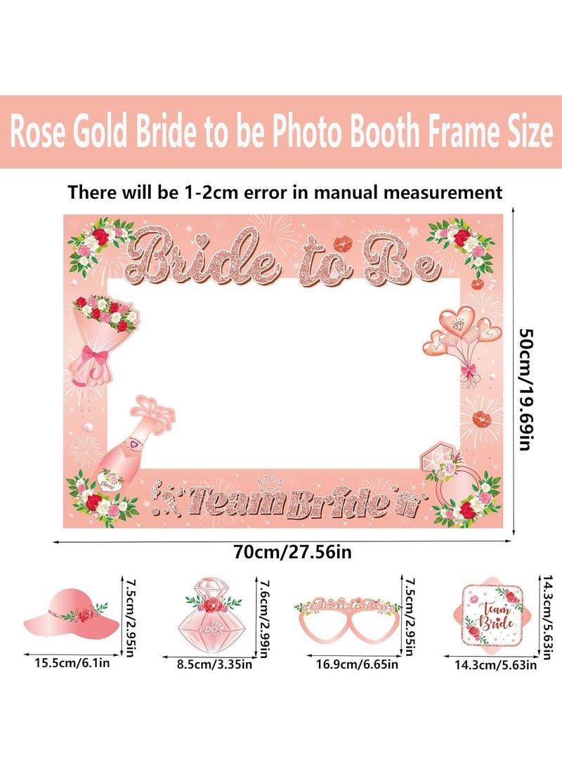 كينجمازي 34 قطعة زفاف العروس كشك صورة الدعائم البكالوريت صورة الدعائم ورد الذهب الوردي الزوجة المستقبلية حزب الديكورات للعروس خارج الدجاجة حزب هدية الملحقات - Image 2