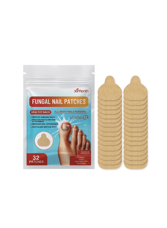 Generic 32 Pcs/Bag Toe Care Patches Safe Gentle Nail Fungus Relief Improve Nail Appearance Strengthen Nails Night Fungus Nail Patches 
