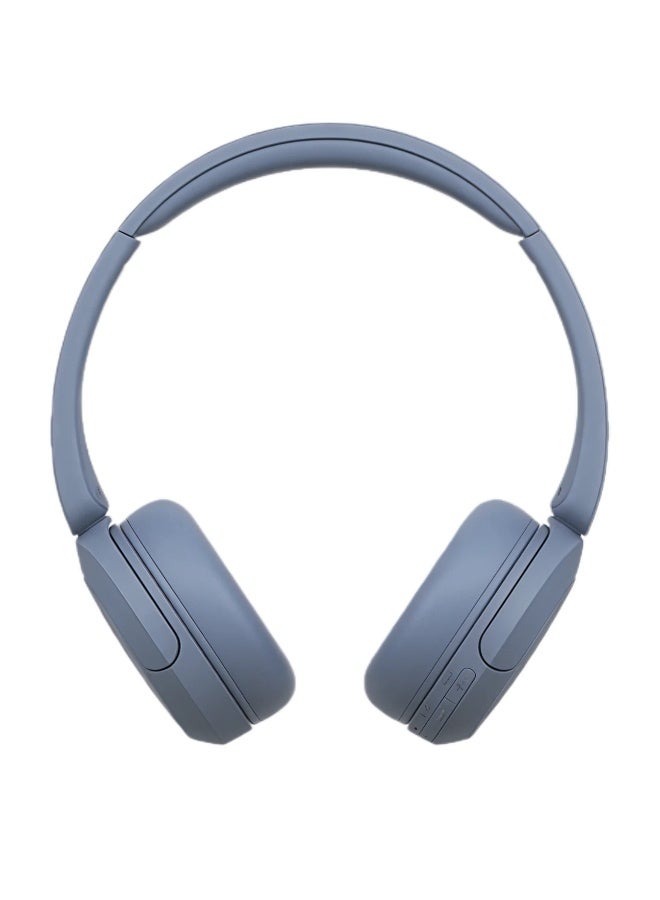 سوني سماعات رأس لاسلكية WH-CH520 بتقنية بلوتوث، توضع على الأذن، مزودة بميكروفون وبطارية تدوم حتى 50 ساعة مع شحن سريع لإجراء المكالمات الهاتفية، لون أزرق - Image 4