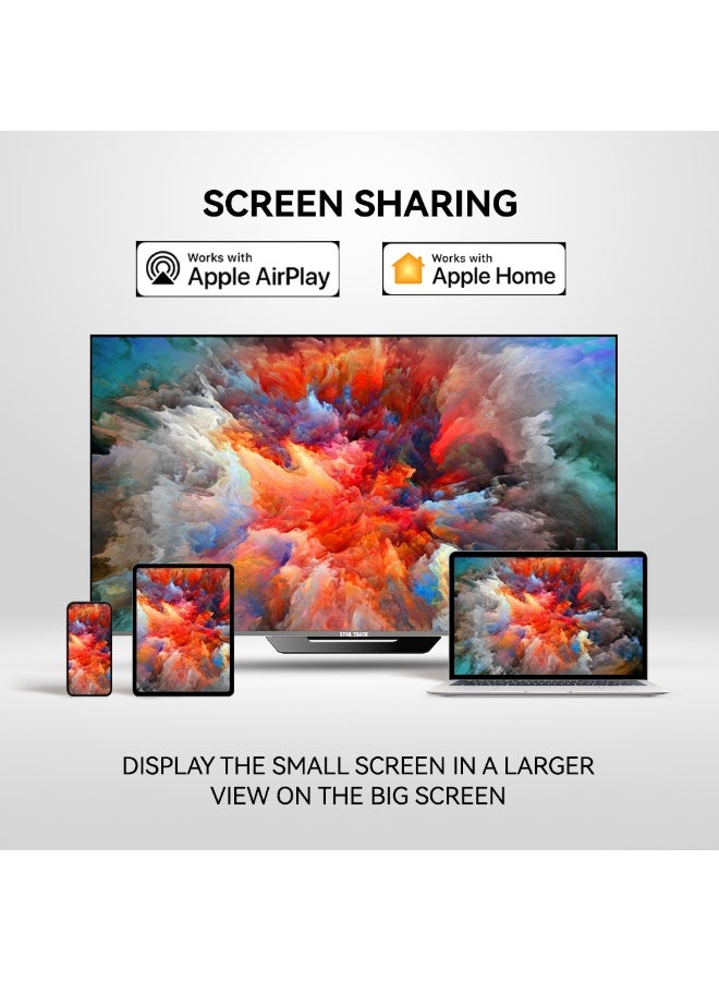 STAR TRACK STAR TRACK 85 inch QLED 4K Smart TV | HDR10+ | 95% Color Volume with Quantum Dot | 350 Nits Ultra Bright Display | WebOS with Apple AirPlay & Home | Air Mouse Remote | Ultra HD Smart TV  - Image 5