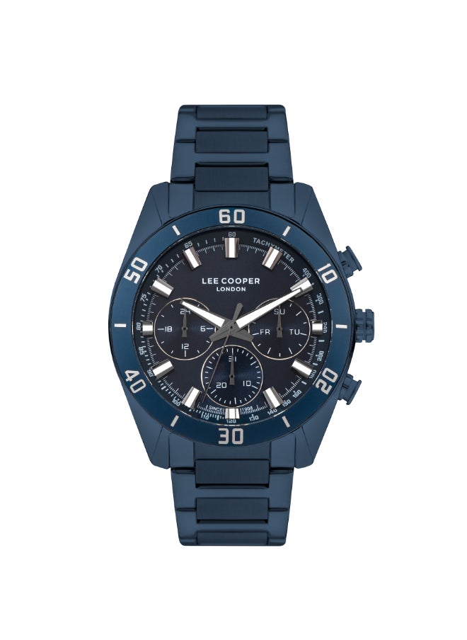 Lee Cooper - Men's Watch, Multi Function Display and Metal Strap - LC07948.990, Blue - Image 1