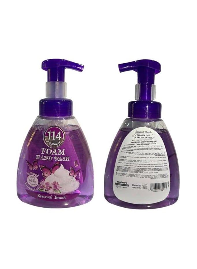 114 Amatoury 114 Amatoury Sensual Touch Foam Hand Wash – 400ML, Luxurious & Gentle Cleansing