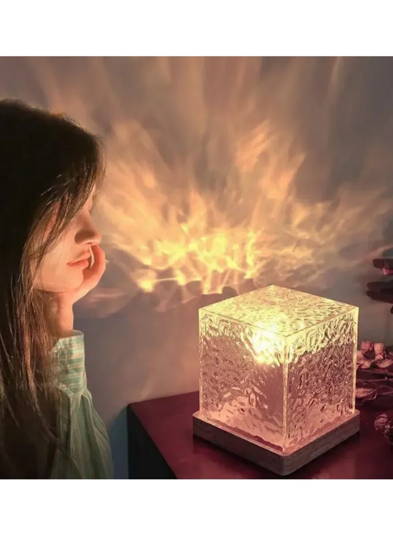 Smart Crystal Ocean Wave Lamp 16 Color Crystal Lamp LED Night Light with Remote for Bedroom USB Rechargeable Bedside Lamps Romantic Lighting  - Image 2