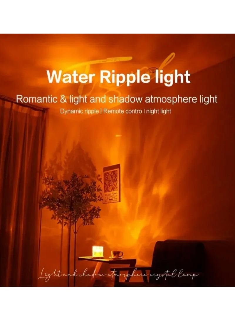 Smart Crystal Ocean Wave Lamp 16 Color Crystal Lamp LED Night Light with Remote for Bedroom USB Rechargeable Bedside Lamps Romantic Lighting  - Image 3