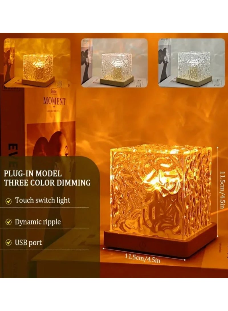 Smart Crystal Ocean Wave Lamp 16 Color Crystal Lamp LED Night Light with Remote for Bedroom USB Rechargeable Bedside Lamps Romantic Lighting  - Image 5