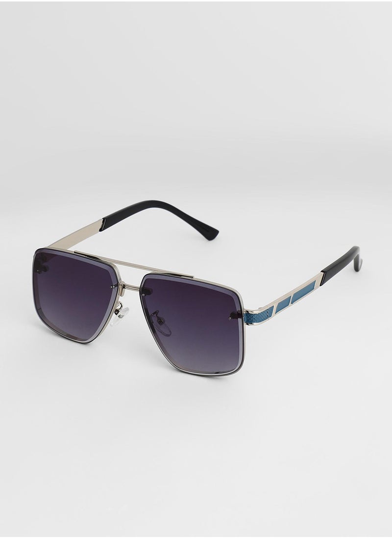 Haute Sauce Block Aviator Sunglasses  - Image 5