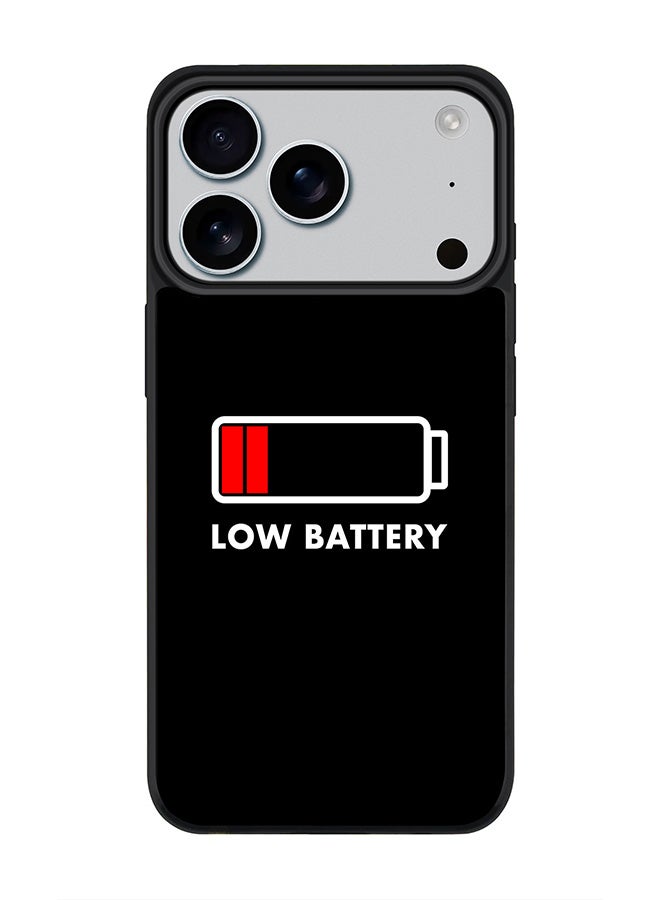 Stylizedd iPhone 17 Pro Case, [Compatible with MagSafe] Slim Magnetic cover Phone Case iPhone 17 Pro -Low Battery - Image 1