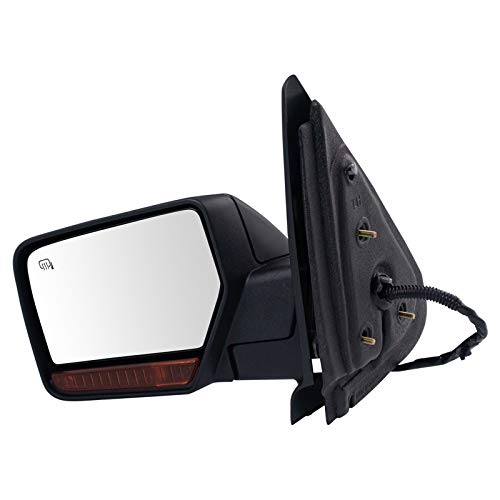 TRQ Left Mirror with Heat Manual Folding with Memory Drivers Side Compatible with 2007-2010 Ford Expedition FO1320363 - Image 4