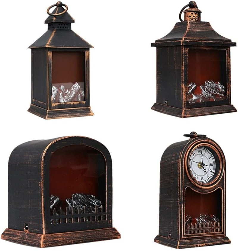 مصباح طاولة جيه تي إل بي للمدفأة بالفوانيس LED، ديكور داخلي وخارجي لعيد الميلاد، اللون 536 - Image 3