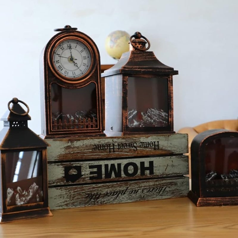 مصباح طاولة جيه تي إل بي للمدفأة بالفوانيس LED، ديكور داخلي وخارجي لعيد الميلاد، اللون 536 - Image 4