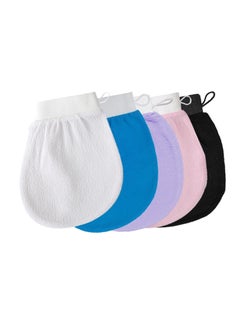Rightsure 5Pcs Luffa Bath Glove, Exfoliating Glove and Shower Loofah Set Bat for Men Women Scrubber to Deep Clean Relax Your Body, 31.5 * 3.7 inch  - Image 1
