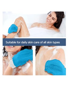 Rightsure 5Pcs Luffa Bath Glove, Exfoliating Glove and Shower Loofah Set Bat for Men Women Scrubber to Deep Clean Relax Your Body, 31.5 * 3.7 inch  - Image 3