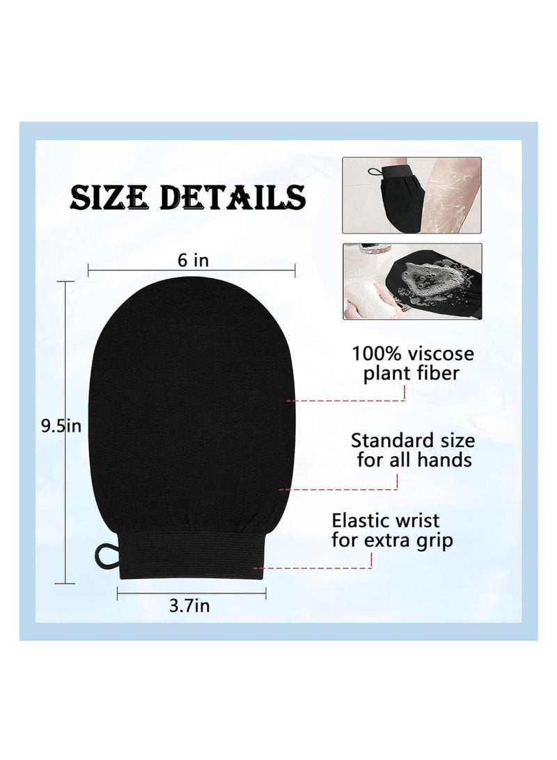 Rightsure 5Pcs Luffa Bath Glove, Exfoliating Glove and Shower Loofah Set Bat for Men Women Scrubber to Deep Clean Relax Your Body, 31.5 * 3.7 inch  - Image 2