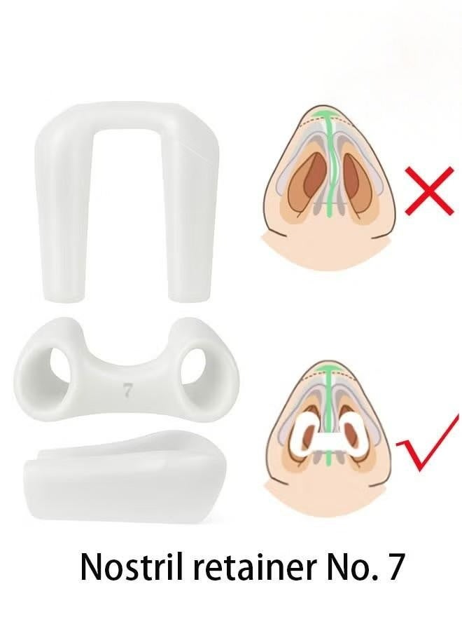 مثبت أنف سيليكون صحي الوجه وشريط جراحي بالمسام الدقيقة سعة 1.25 سم، وسادة الأنف للجراحة، مثبت الأنف، مثبت الأنف لجراحة العمل، %100 مسمار أنف أنف السيليكون (رقم 7) - Image 1