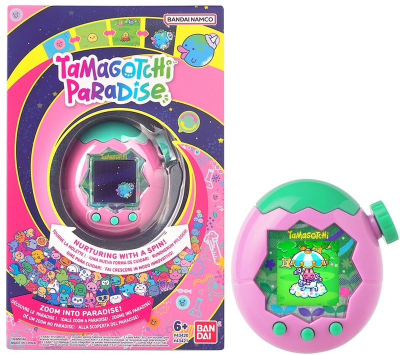 Bandai Tamagotchi Original Land Paradise, Battery Operated | Electronic Pet | Retro Virtual Pet | Interactive Game | Original Digital Pet | Imaginative Role-Play and Nurturing Skills Ideal for Kids, Girls and Boys - Image 1