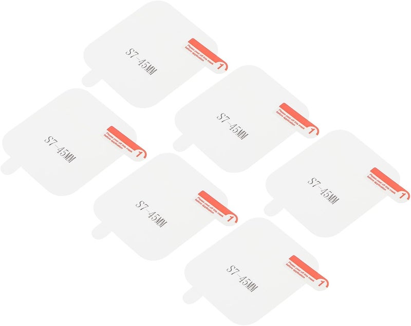 6 Pcs Smartwatch Series 7 45mm Full Coverage Soft Protective Screen Films Scratch Resistant Compatible with Series 6 - Image 1