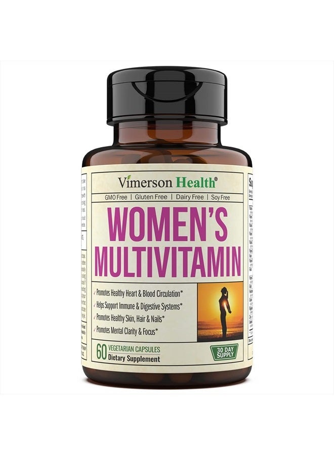 Vimerson Health Women's Multivitamin And Multimineral Supplement for Energy, Focus, Mood, Hair, Skin And Nails - Daily Multivitamins A, C, D, E, B12, Zinc, Calcium - Image 1