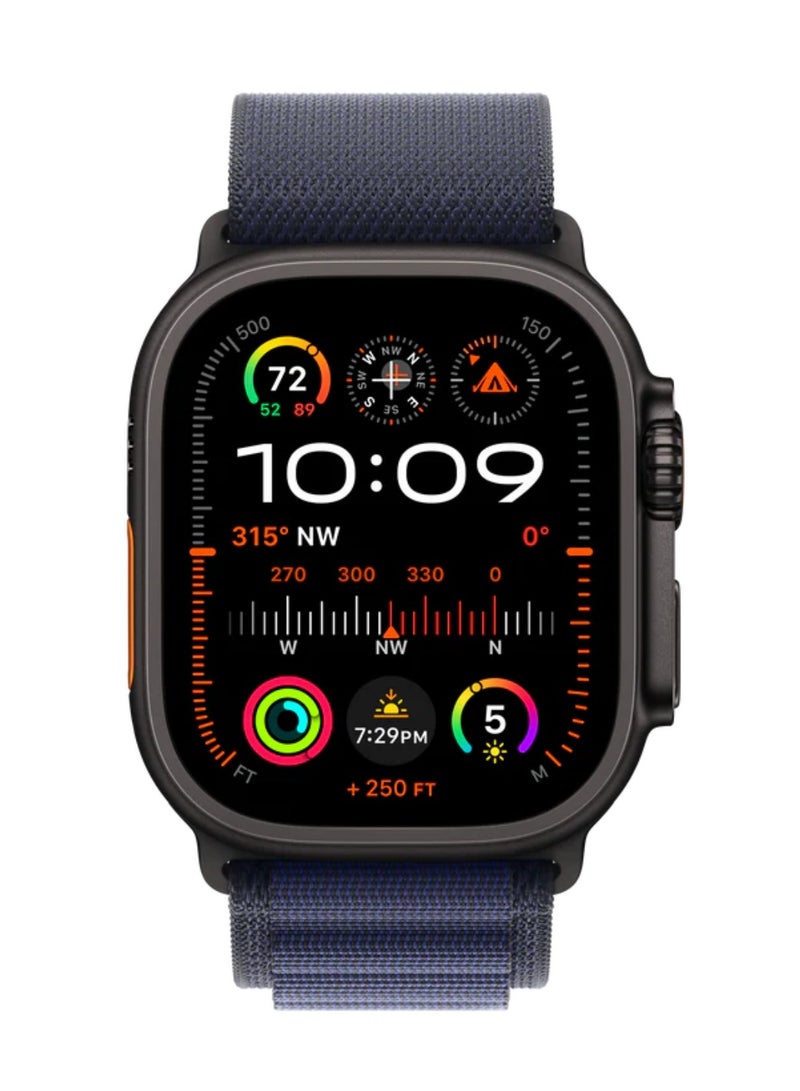 أكاليكس سوار Alpine Loop متوافق مع ساعات Apple Watch مقاسات 42 مم، 44 مم، 45 مم، 46 مم، 49 مم، سوار رياضي ناعم منسوج، سوار معصم بديل قابل للتعديل لساعات Apple Watch Series Ultra / SE / Series 1/2/3/4/5/6/7/8/9/10/11 - أزرق داكن - Image 2