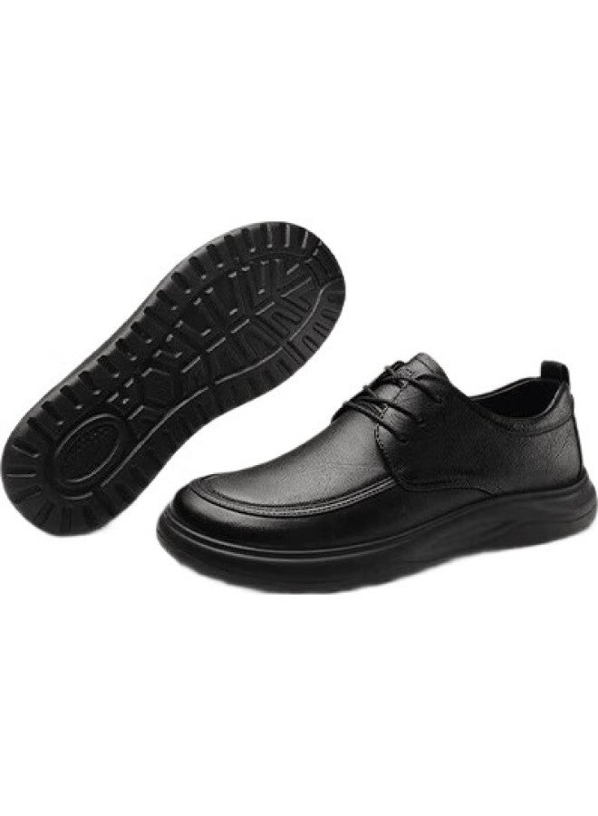 Strongman Business Casual Men'S Shoes Top Layer Cowhide Wide Head Work Shoes Not Easy To Squeeze Feet Jda87538 Black 42 - Image 1