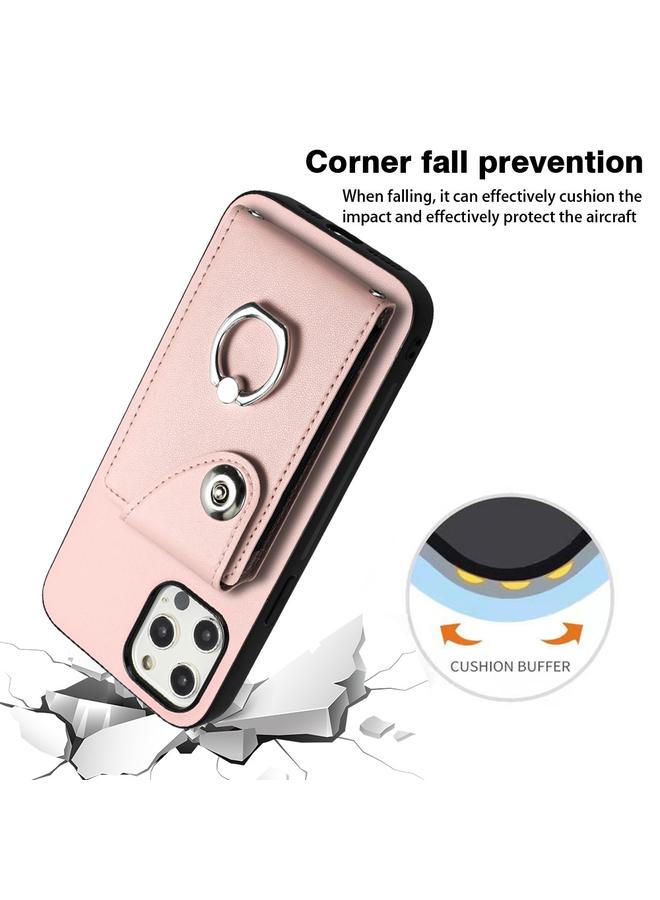 زبون حافظة لهاتف iPhone 12 Pro Max مع حامل بطاقات وحلقة وحافظة هاتف - Image 5