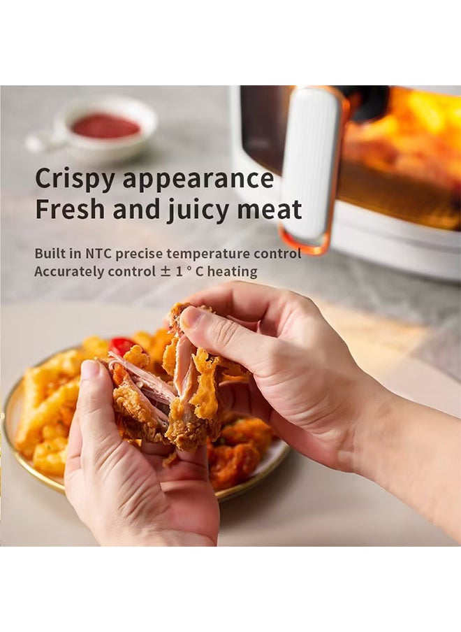 Arabest - 8L Visual Air Fryer,Healthy Cooking,Intelligent Control Panel,2400W High Power,Cooking French Fries/Cakes,For Family Gatherings/Hotel Restaurants(Black) - Image 1