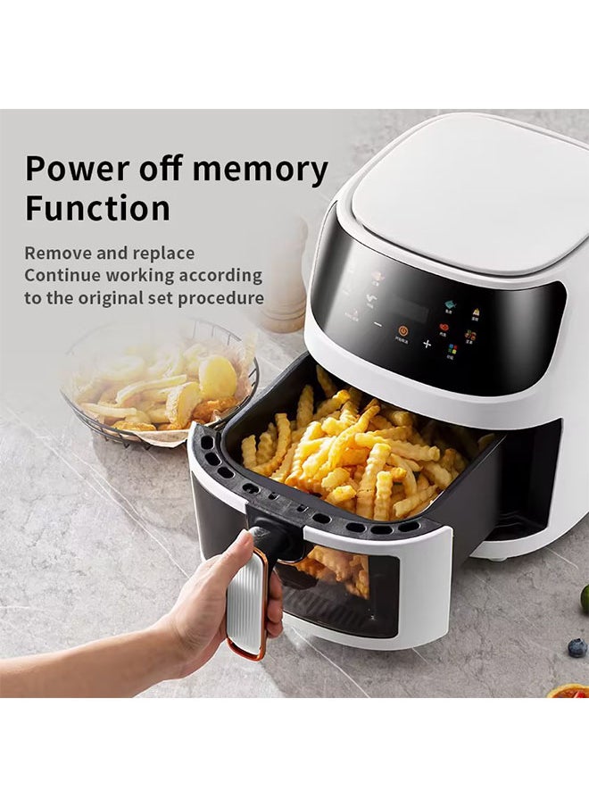 Arabest - 8L Visual Air Fryer,Healthy Cooking,Intelligent Control Panel,2400W High Power,Cooking French Fries/Cakes,For Family Gatherings/Hotel Restaurants(Black) - Image 1