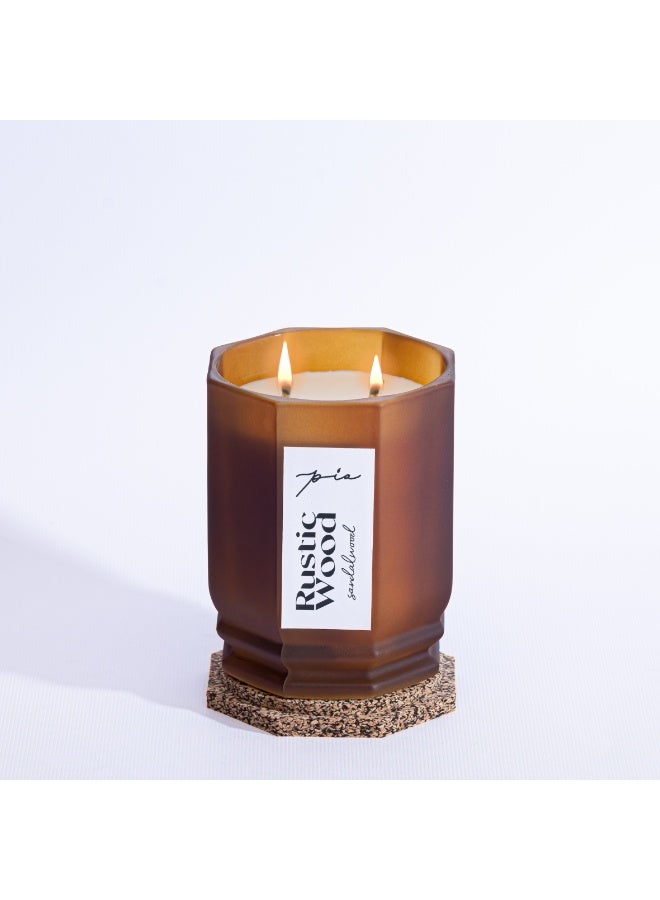 Pia Scents Candle Rustic Wood Classic | Soy Wax - Image 2