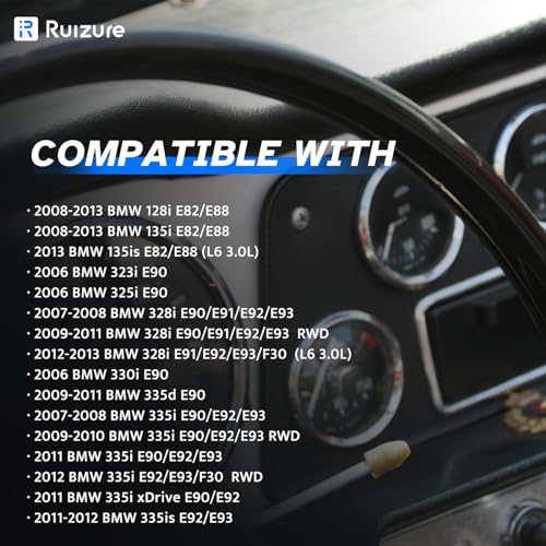 Ruizure Front ABS Wheel Speed Sensor Left or Right fit for RWD, 2007 2008 2009 2010 2011 2012 2013 BMW 328i 335i 325i 128i 135i E82 E88 E90 E91 E92 E93 3.0L V6, Driver or Passenger Side, ALS463, 1pc - Image 2