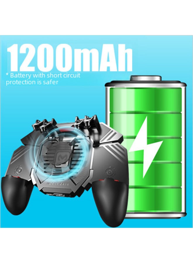 K21 Chicken Eating Artifact Four-finger AK Chicken Eating Linkage Game Handle Suitable For Game Quick Shooting Button-Product Color:H10 Standard 2500MA  - Image 4