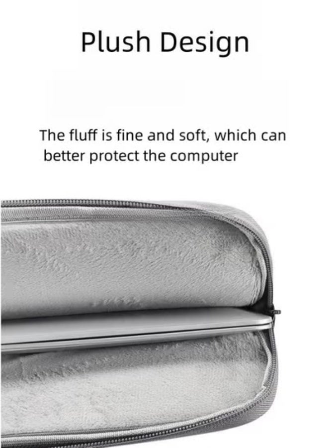 Nadrab Protective Sleeve For 14.1-15.4 inch Universal Size (Fits New 16-inch Mac) Laptop, Light Gray - Image 3