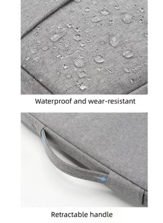 Nadrab Protective Sleeve For 14.1-15.4 inch Universal Size (Fits New 16-inch Mac) Laptop, Light Gray - Image 5