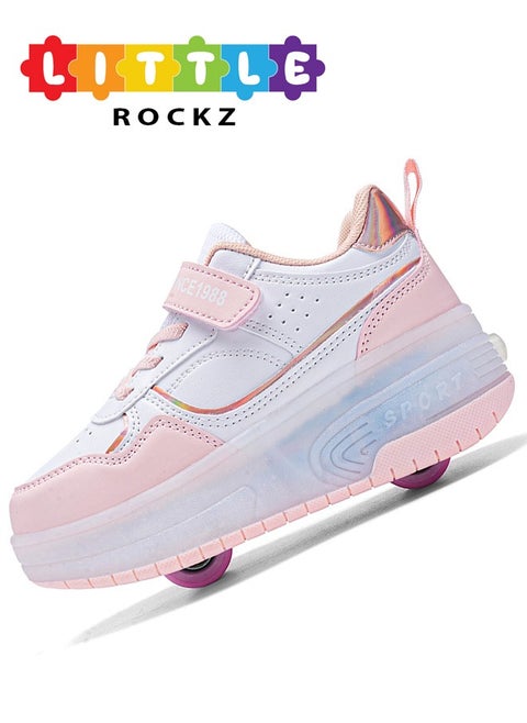 LED Flash Light Fashion Shiny Sneaker Skate Heelys Shoes With Wheels And Lightning Sole
