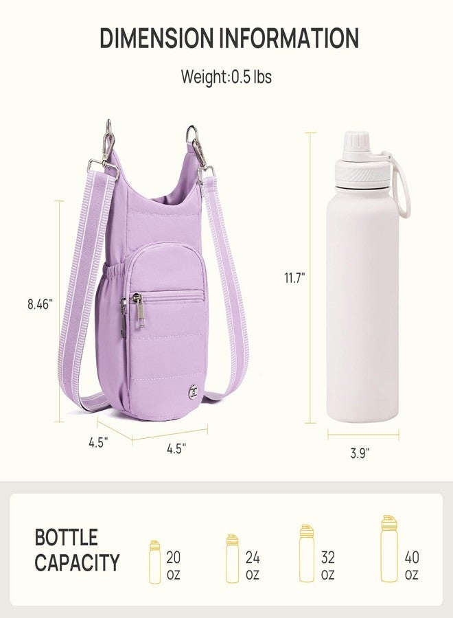 Telena Water Bottle Holder with Strap Crossbody Bags for Women for Walking, Hiking, Cycling, Purple, One Size - Image 5