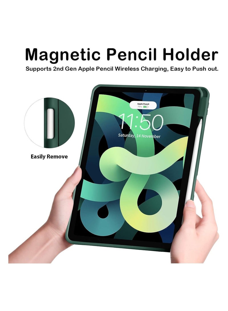 Case for iPad Pro 11 Inch 2021(3rd Gen)/2020(2nd Gen) with Pencil Holder [Support iPad 2nd Pencil Charging/Pair] Slim Trifold Stand, Smart Protective Case Cover