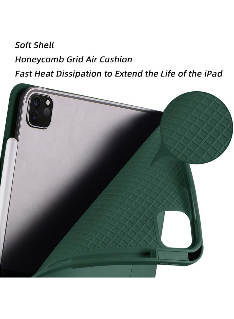 Case for iPad Pro 11 Inch 2021(3rd Gen)/2020(2nd Gen) with Pencil Holder [Support iPad 2nd Pencil Charging/Pair] Slim Trifold Stand, Smart Protective Case Cover