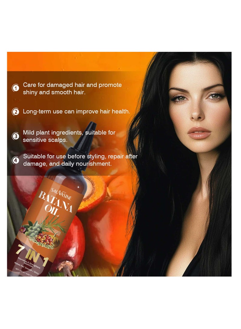سوفازين زيت باتانا 7 في 1 لنمو الشعر للنساء والرجال مع زيت إكليل الجبل، زيت الخروع وزيت بذور القرع. يمنع الجفاف والتساقط لجميع أنواع الشعر. (120 مل / 4 أونصة سائلة) - Image 4