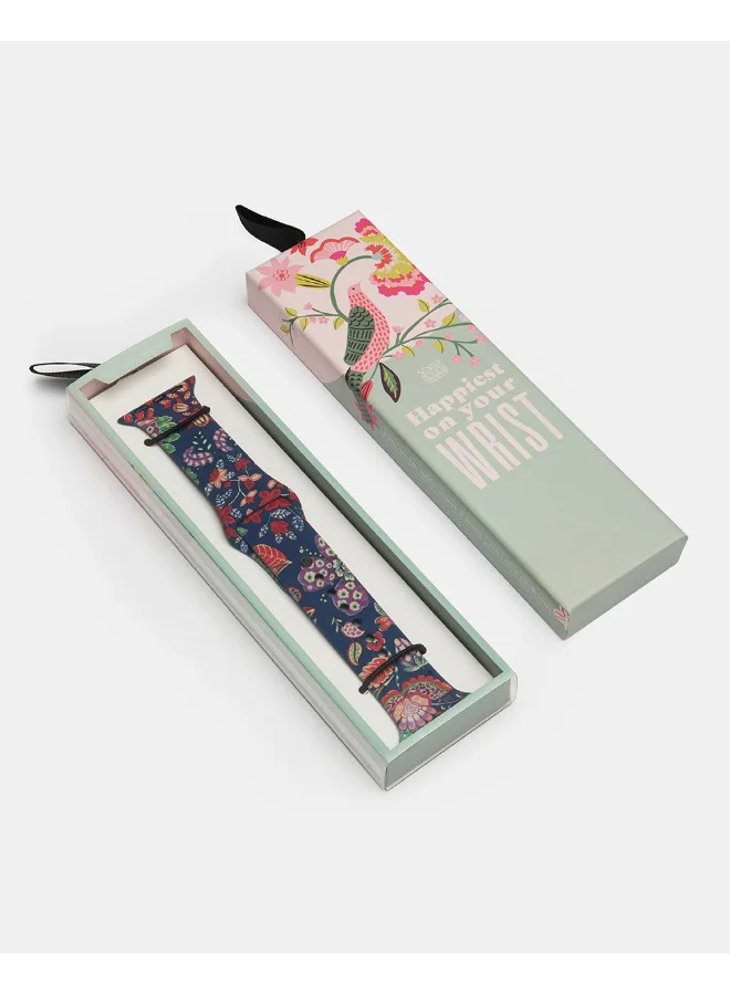Chumbak Chumbak Batik Bloom Watchband Compatible with Apple Watches (38/40/41mm) | Watch Strap | Silicone Watch Printed Colourful Strap | PIN-AND-TUCK Closure