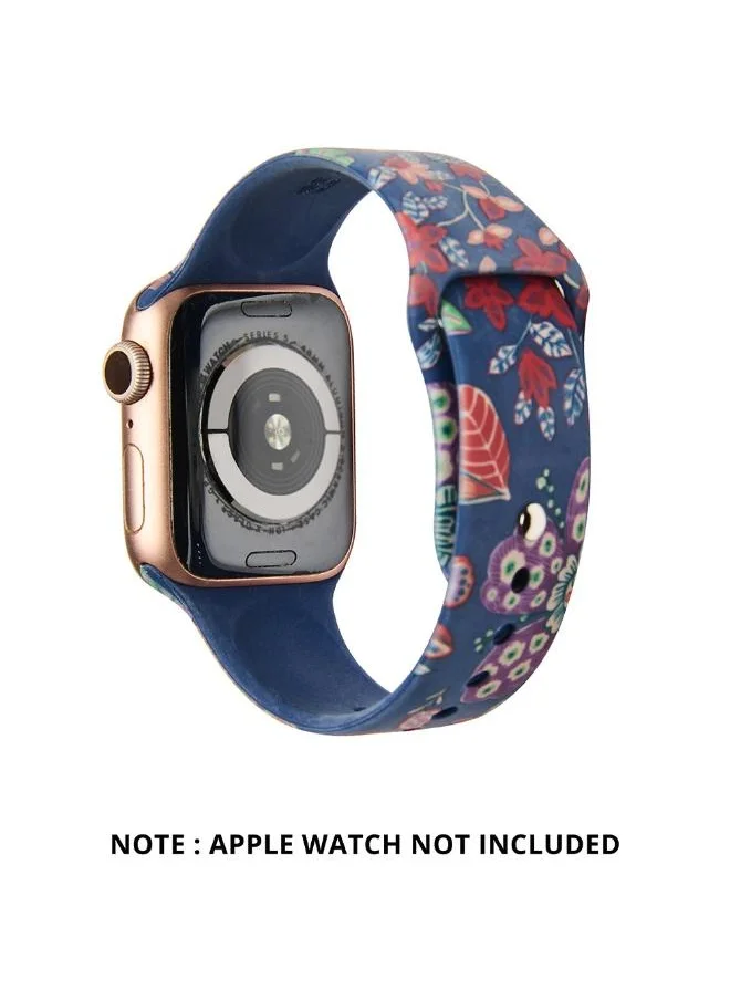 Chumbak Chumbak Batik Bloom Watchband Compatible with Apple Watches (38/40/41mm) | Watch Strap | Silicone Watch Printed Colourful Strap | PIN-AND-TUCK Closure