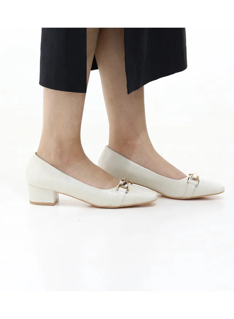 Lamaraparis  PRADINA LOW BLOCK HEEL WITH GOLD TRIM for Women | Best Price UAE