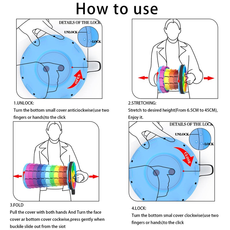 ALEVMOOM Upgraded Portable Collapsible Folding Stool with Cushion Retractable Telescoping Stool for Adults Sturdy Capacity 440lbs Camping Stool for Outdoor Hiking Garden BBQ with Bag - Image 4