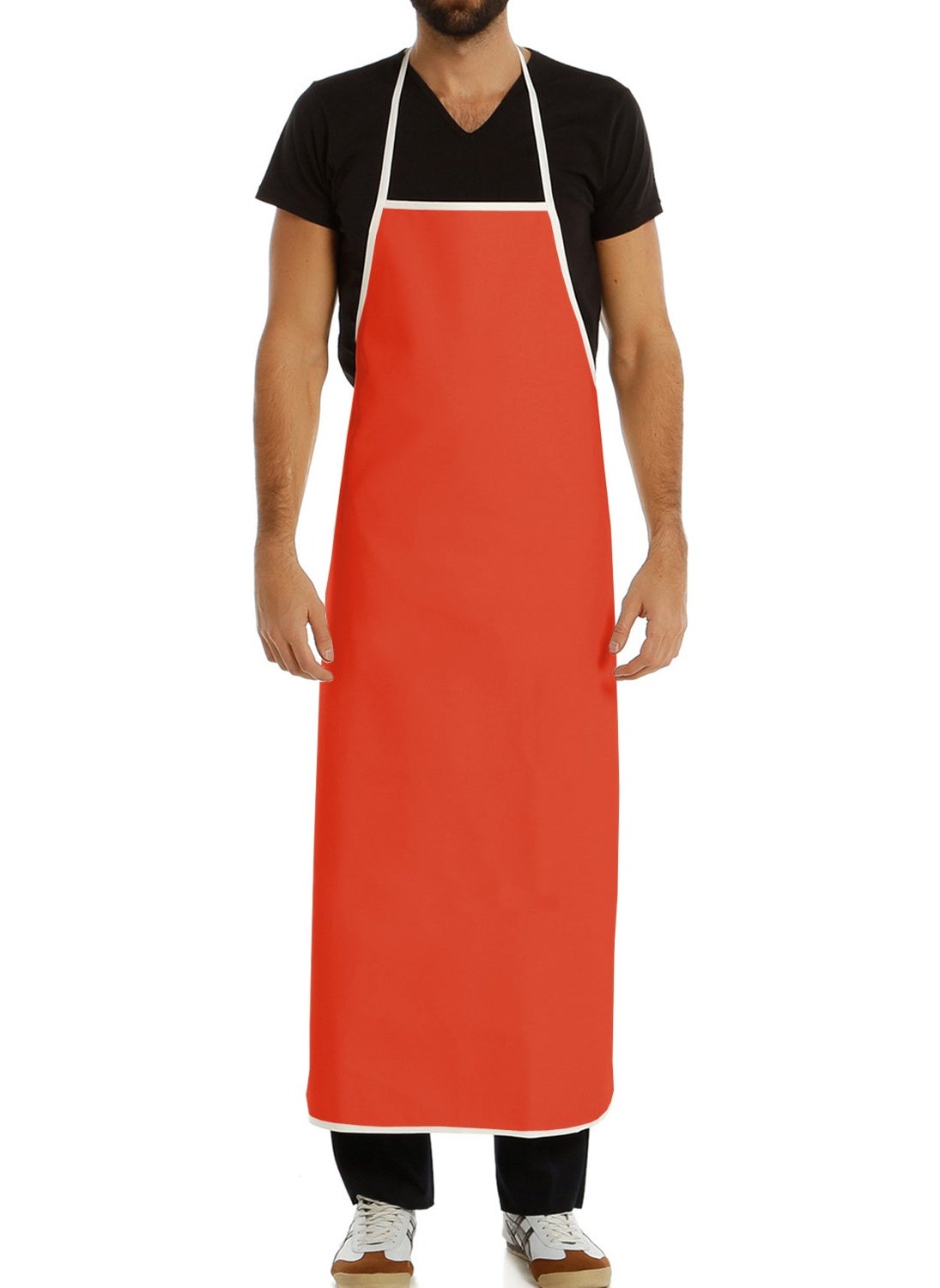 Dr. Mia - Pvc Dish Apron Liquid Proof Kitchen Apron Lined White - Image 1