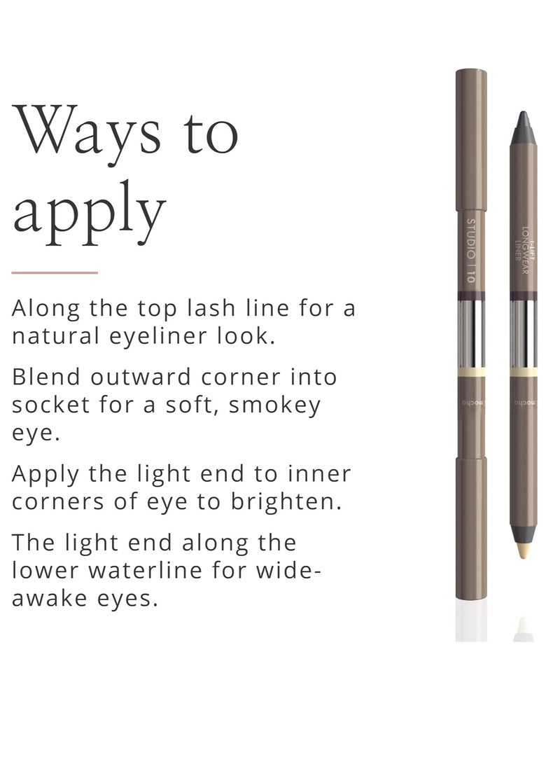 Studio 10 l Lift Longwear Eyeliner High Pigment Smudge Proof Eyeliner Pencil 3 in 1 Liner Brightener and Shadow Eye Pencil Best Eyeliner for Older Skin Shade Sea - Image 4