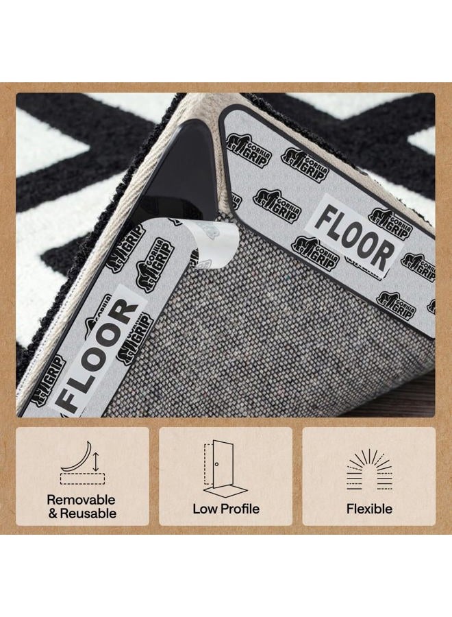GORILLA GRIP Rug Gripper Pads, Reusable Double-Sided Stickers Keep Area Rugs Corners Flat, Grips Hardwood, Tile and Laminate Floors, Renter Friendly, Holds Down Carpet in Place, Home Décor, 8 Pcs - Image 5