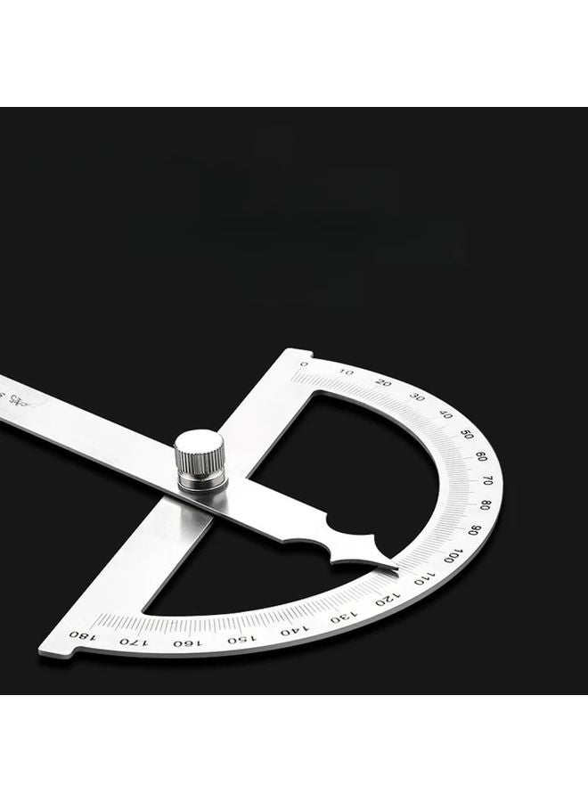 5.91 Inch Stainless Steel Angle Ruler Adjustable 180 Degree Rotating Protractor For Engineering Drawing Drafting Math Education - Image 2