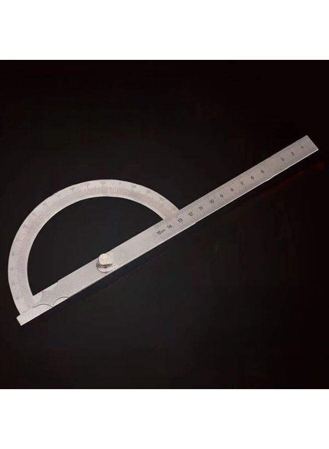 5.91 Inch Stainless Steel Angle Ruler Adjustable 180 Degree Rotating Protractor For Engineering Drawing Drafting Math Education - Image 5