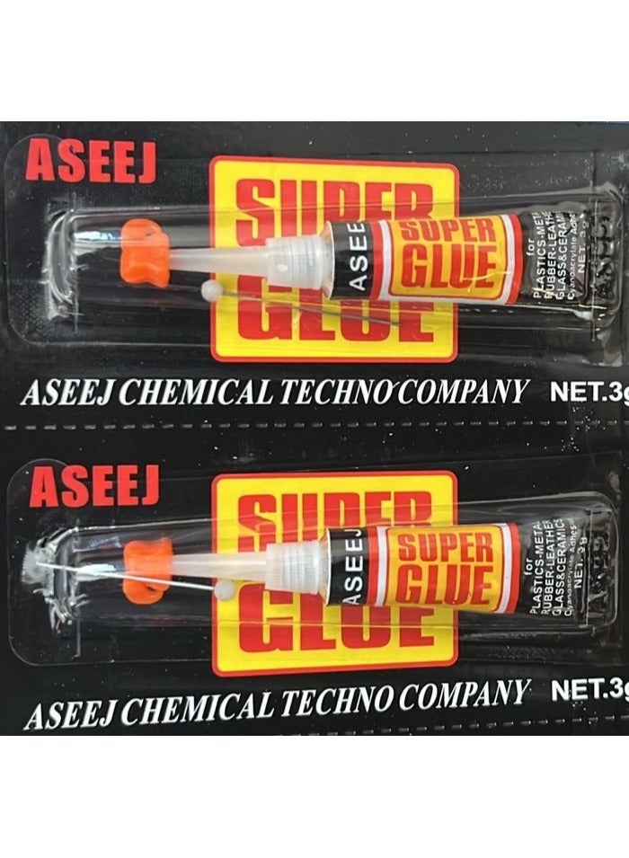 ASEEJ Super Fast Liquid Glue Tube 3g (Pack of 2)