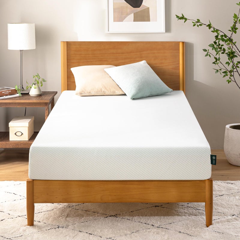Zinus 6 Inch Twin Green Tea Memory Foam Mattress [New Version], Fiberglass Free, Medium Firm Feel, Zoned Pressure Relief, Certified Safe Foams & Fabric, Mattress in A Box - Image 1
